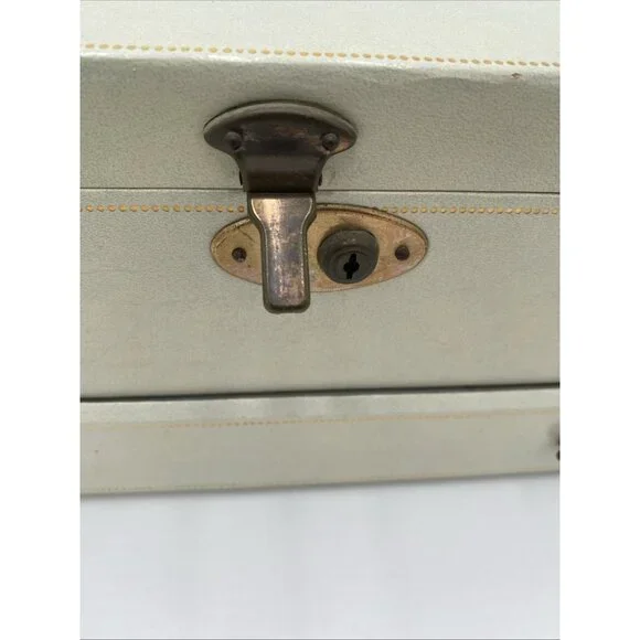 Vintage Ivory Jewelry Box Multi Level Tiered Drawer Key Velvet Buxton MCM